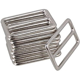 Namvo 10Pcs Metal Tri-Glide Slides Buckles Kit 25mm, Tri-Glide Slides Square Ring Slide Adjusters Buckles Webbing Belts Buckle for Belt Bags DIY Accessories