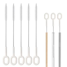 Pack of 5 Straw Cleaning Brush, 20 cm / 5 cm Straw Cleaning Brush Nylon Wire Bristles Bottle Brush Thin for Test Tubes Cleaning Teapot Nozzle Drinking Straws