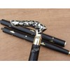 Brass Handle Victorian Telescope Foldable Wooden Walking Stick Cane Ideal