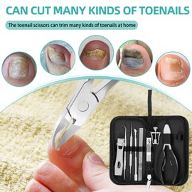 KASITHER 8 Set Ingrown Toenai Tools, Thick Toenail Clippers Set for Men & Seniors with Thick Toenails, Ingrown Toenail Treatment Corrector, Professional Pedicure Tools for Ingrown Toenail Removal Kit