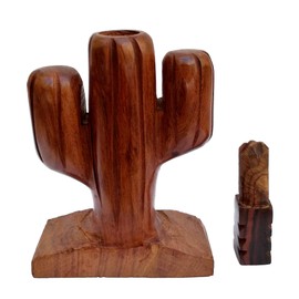 Moledor de Madera para Chiltepin, Pimienta, Especias. Chiltepinero Artesanal de Madera de Palo Fierro. Utensilio de Cocina y Bella Decoración para Comedor, Cocina, Casa. Sahuaro