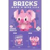 Pink Cute Bunny: 197pc Fun Model Building Set - Interlocking