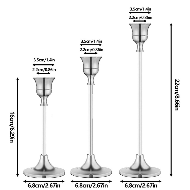 Candle Holders 6pcs Taper Candlestick Holders for Table Centerpiece Home