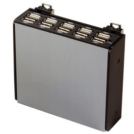 SEDNA - USB 2.0 10 Port DIN-Rail Mounting Hub, for Industrial Control/Server Cabinet mounting Applic