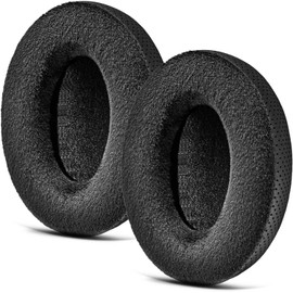 Earpads for PC38X, PC37X, HD560S, HD599, HD598/SE/CS/SR, HD595 Headphones by TRANSTEK - Thicker Memory Foam I Deeper Inner Hole (Hybrid Velour)