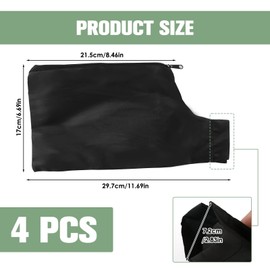 4 Pcs Dust Bag for Saws, Replacement Black Saw Anti-Dust Cover for 255 Mitre Saws - for Easy Disposal of Dust Inside, Bags for Aluminum Sawing Machine Miter Saw Accessories (Black)