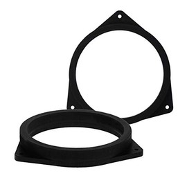 [1 Pair] 165 mm MDF Speaker Rings Compatible with Toyota Avensis, Corolla, Yaris/Verso, Celica, Rav4 | Suitable for Front Door and Back Door | Colour: Black | Waterproof