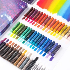 Paul Rubens Oil Pastel Chalk Set, 48 Colours, Soft Pastel Colours, Non-Toxic for Artists, Students and Children, Ideal for Sketching, Decorating, Painting