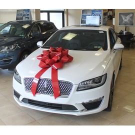 28" Big Red Magnetic Gift Car Bow - Made in USA