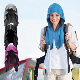Hooded Cooling Towel for Outdoor Sports & Activities Hooded Cooling Towel Gray 10ea