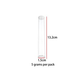 4Pcs Clear Plastic Pipe Storage Tubes with Caps Plastic Hollow Tube for Item Stored (13.2cm Length, 1.5cm OD)