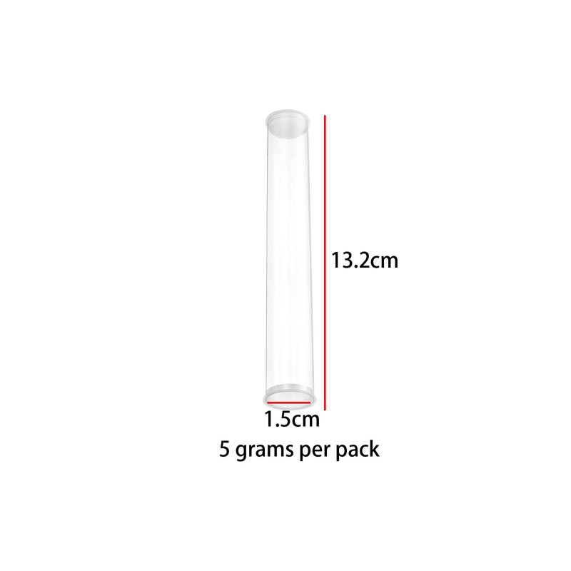 4Pcs Clear Plastic Pipe Storage Tubes with Caps Plastic Hollow