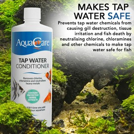 AquaCare Tap Water Conditioner For Freshwater Aquariums (480ml) Keep Your Fish Safe By Quickly Removing Harmful Toxins Before Adding Water To Your Fish Tank