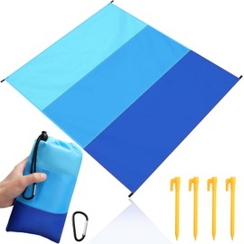 Votoko Beach Blanket, Sand-Free, 210 x 200 cm, Lightweight and Compact Beach Mat, Soft and Comfortable, Foldable Beach Mat, Windproof, Waterproof, Quick-Drying, Durable for Beach, Travel & Camping