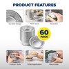 ebake Aluminium Round Foil Dishes 12cm (60 Pack) - Disposable