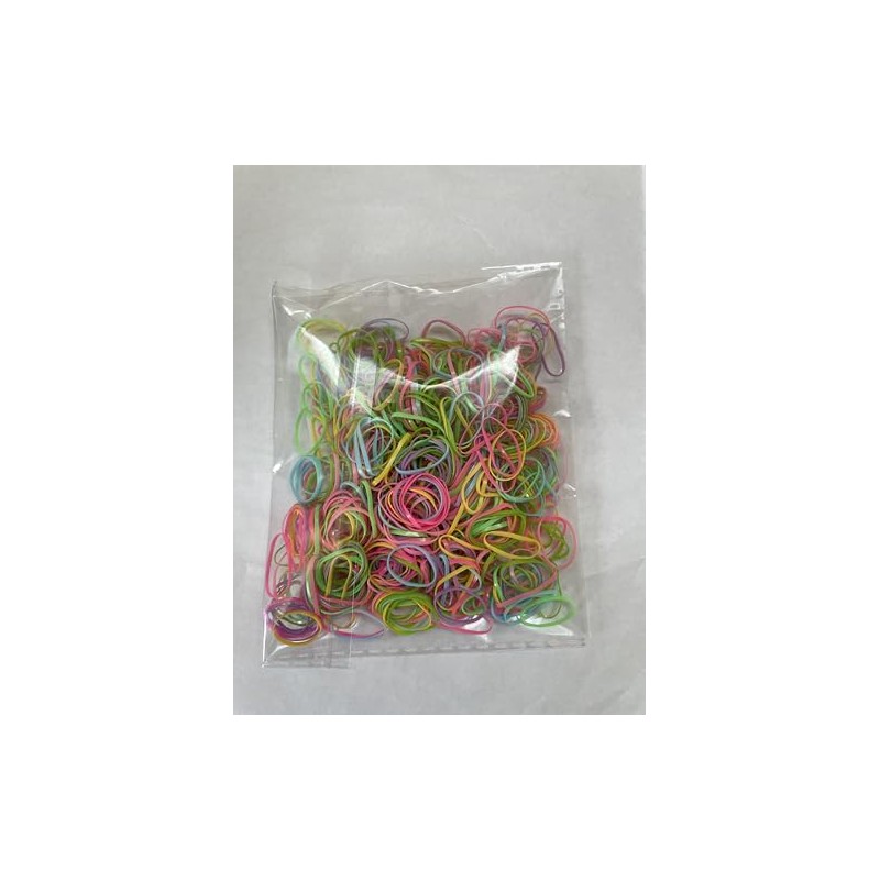 Mini Elastic Hair Bands, Multicolor Rubber Bands, 500 Pack