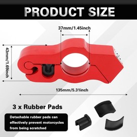 Bntyok 2PCS Motorcycle Handle Grip Lock Heavy Duty Anti Theft Brake Lever Locking Compatible for Most of Motorbike Sports Bikes Scooter Mopeds ATVs Throttle Lock