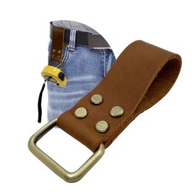 Tape Measure Holder with Leather Belt Clip - Heavy Duty Multitool Holster for Drill and Impact Tools