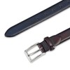 Ikenoha OT-010 Silver Leather Belt, Made in France by Rinaldi,