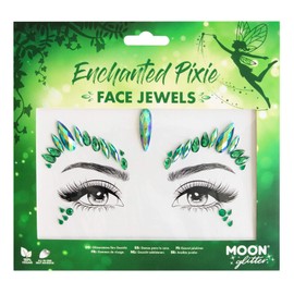Moon Creations Diamond Jewel Face Sticker Moon Glitter Enchanted Pixie Green