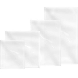 200 Pieces Heat Shrink Wrap Bags 4 x 4 Inch, 6 x 6 Inch, 5 x 8 Inch, 6 x 10 Inch, 4 Sizes Clear Odorless Heat Shrink Film Wrap POF Heat Shrink Wrap for Homemade DIY Packaging Soap Candle Bath Bomb