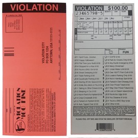 Fake Parking Tickets-set of 100