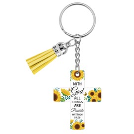 Christian Keychain Gifts Acrylic Religious Bible Verse Keychain Religious Faith Spiritual Inspirational Gifts for Women Men Friends Christmas Birthday Mothers Day Easter Ideas Present for Her Friends