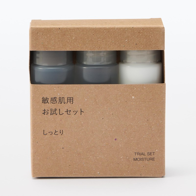 Muji 83434953 Sensitive Skin Trial Set, Fermentation Lotion, Lotion for