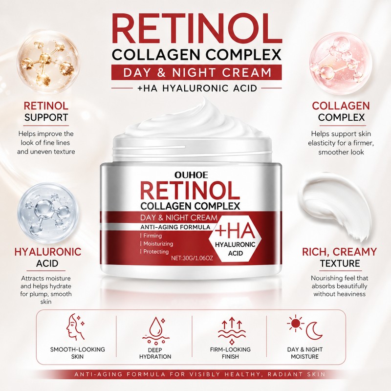Retinol Collagen Face Cream for Daily Skincare – Hydrating Day