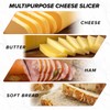 LZMS Wooden Cheese Cutting Board, Cheese Slicer Kit with Replaceable
