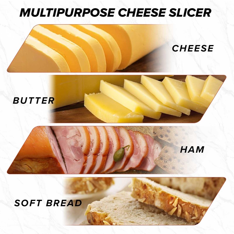 LZMS Wooden Cheese Cutting Board, Cheese Slicer Kit with Replaceable