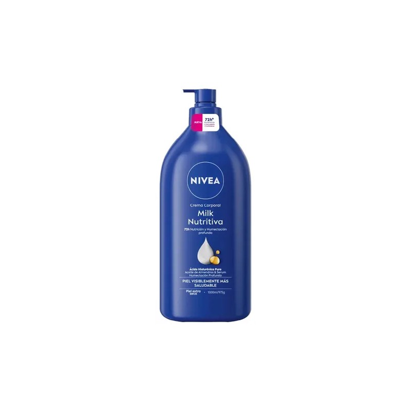 Nivea Milk Nutritiva crema corporal 1 L nutrición para piel