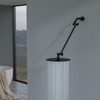 Lordear shower Head Extension Arm Black 11 Inch Wall Mounted