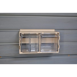 HandiWall Handi Link Up Tilt Bin - Modular Storage for Slatwall Panels (Beachwood)