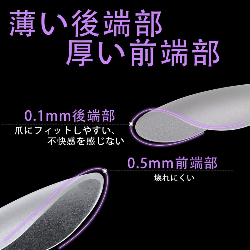 Fingooo Nail Tips, Ultra Thin, 300 Pieces, Short, Clear, Medium,