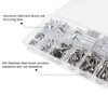 340pcs Wire Rope Cable Thimbles Aluminum Crimping Loop Sleeve Assortment