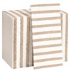 100 Pack Striped Linen-feel Napkins Bulk Striped, Brown