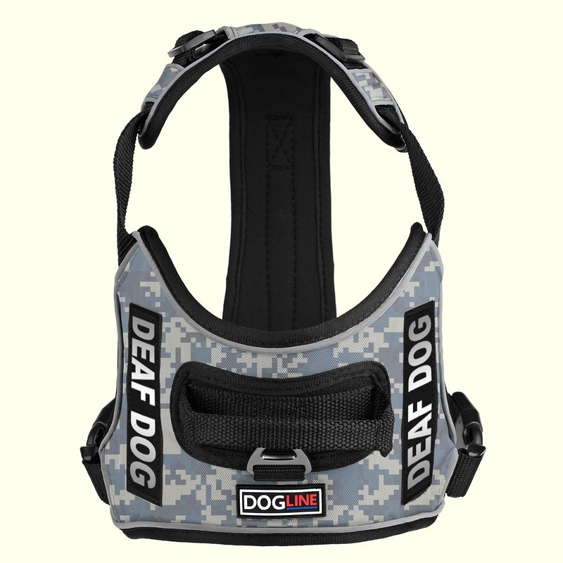 Dogline Quest No-Pull Dog Harness with Deaf Dog Reflective Removable