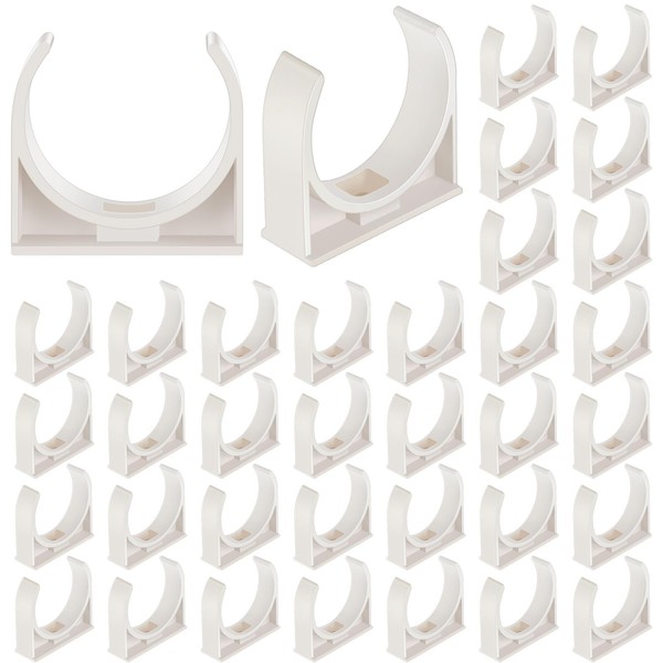 Chunful 50 Pack 1-1/2" U-Shaped PVC Pipe Holder Clamps Clips