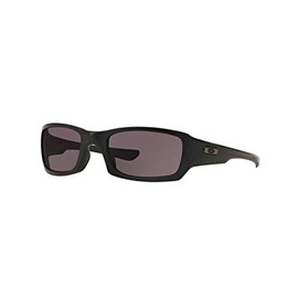 Oakley Men's OO9238 Fives Squared Rectangular Sunglasses, Matte Black/Warm Grey, 54 mm