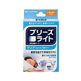 ブリーズライト クリア 透明 レギュラー 鼻孔拡張テープ 快眠・いびき軽減 10枚入