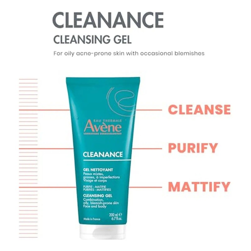 Avene Gel Limpiador Avène Cleanance Sin Jabón Para Acné Y