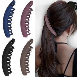 4 PCS Large Banana Hair Clip for Thick Hair,Big Banana Clips Non Slip Strong Ponytail Holder for Women Girls
