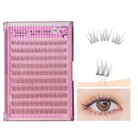 MENGJIESHANGPIN False Eyelashes, Partial False Eyelashes, No Glue Required, 1 Second, Large Capacity, Partial False Eyelashes, Ultra Lightweight, Long Lasting (MJS02)
