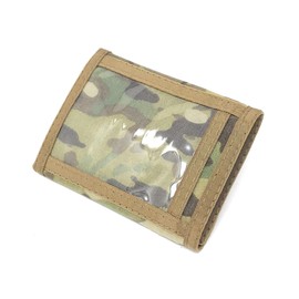 Camouflage Bifold Nylon ID Wallet. Hook and Loop. Made in USA (Multi-Cam)