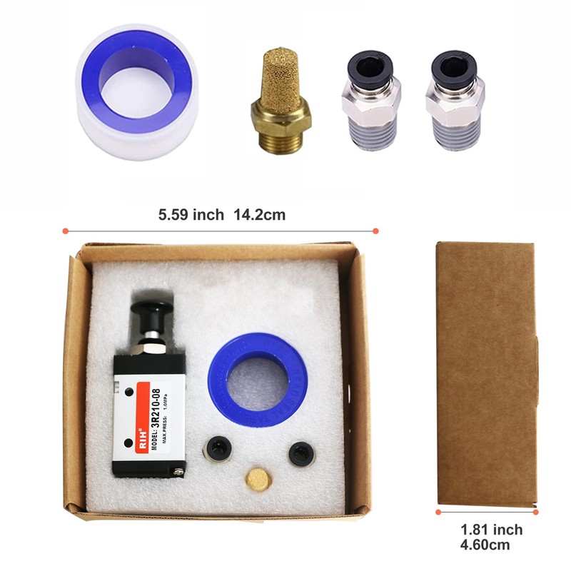 RIH 3 Way 2 Postion Air Valve Air Hand Lever