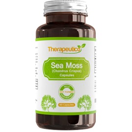 Therapeutico Sea Moss Capsules | Wild Harvested | 60 Veg Capsules | Full Spectrum | Chondrus Crispus | Premium Supplement | Vegan | No Binders, Fillers, Additives | UK Made