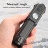 2Pcs Flashlight Telescopic Zoom Strong Light USB Rechargeable Portable Long