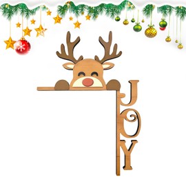 Zueyen Christmas Decoration Door, Christmas Door Frame Decoration, Creative Door Decoration, Front Door, for Door Decoration, Christmas, Walls, Door Decoration (Deer, Right)