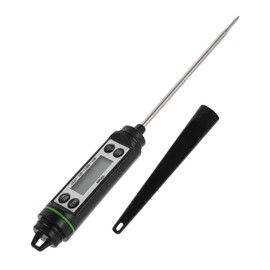 BUGUUYO Digital Instant Read Meat Thermometer with Cover Fast Accurate Grill Meat Probe for BBQ Baking Candy Making Nightfriendly Display High Precision Sensor for Ovens and Smokers